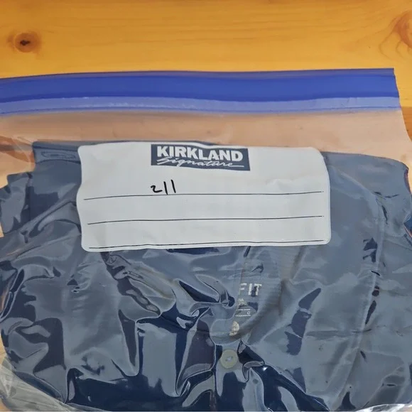 Y2K Nike Dri Fit Golf Polo Shirt Waffle Knit Blue/White Mens Large - Picture 14 of 14